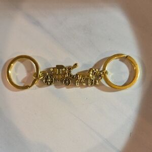 2 For 20 Gold Carriage Keychain